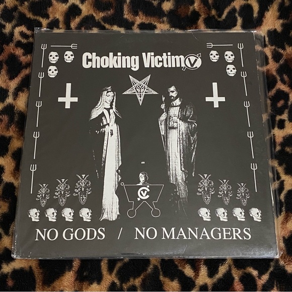 🖤 1999 Choking Victim No Gods No Managers LP Vinyl Punk Rock - Picture 10 of 15